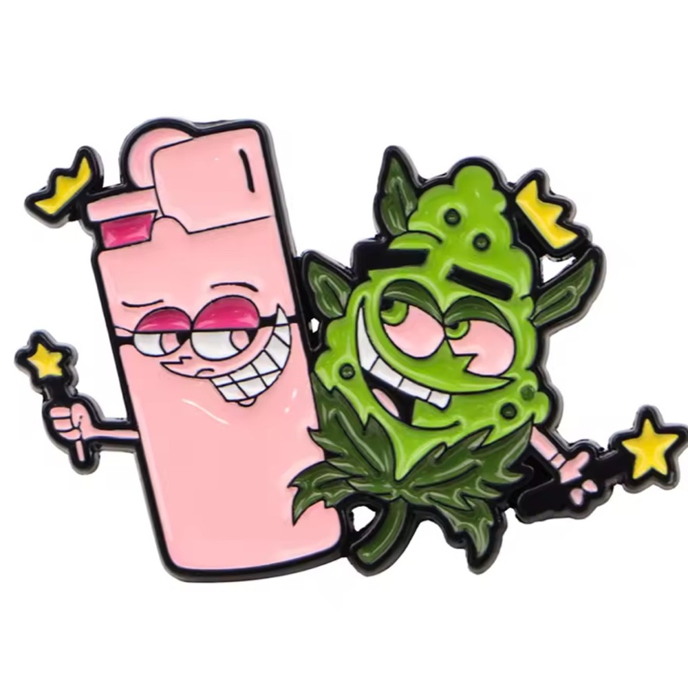 The Fairly OddParents 2001 Enamel Metal Pin, Cosmo and Wanda